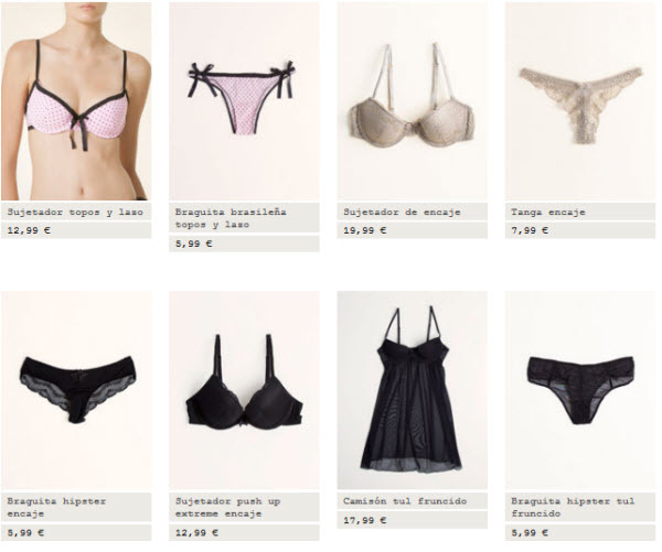 oysho online ropa interior