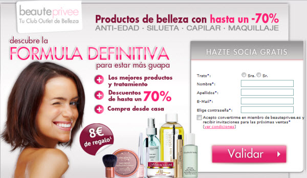 cosméticos online beauteprivee