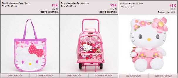 rebajas mochilas hello kitty