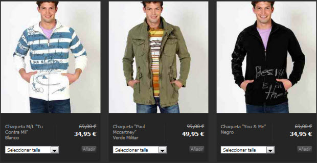 chaquetas desigual