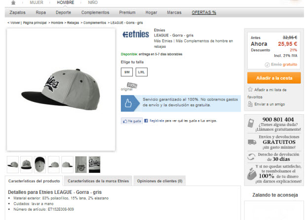 gorra etnies