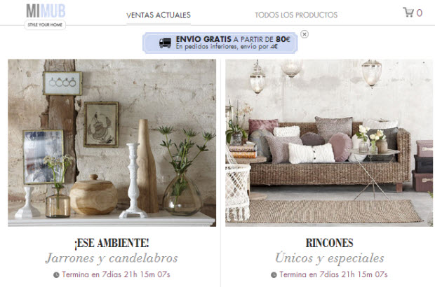 ventas privadas de muebles