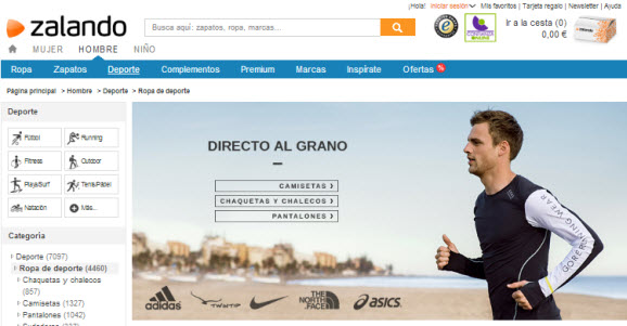 ropa deportiva zalando