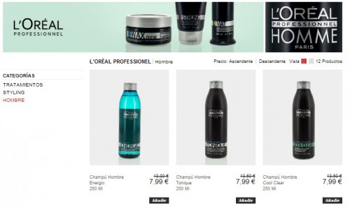 outlet cosmetica masculina