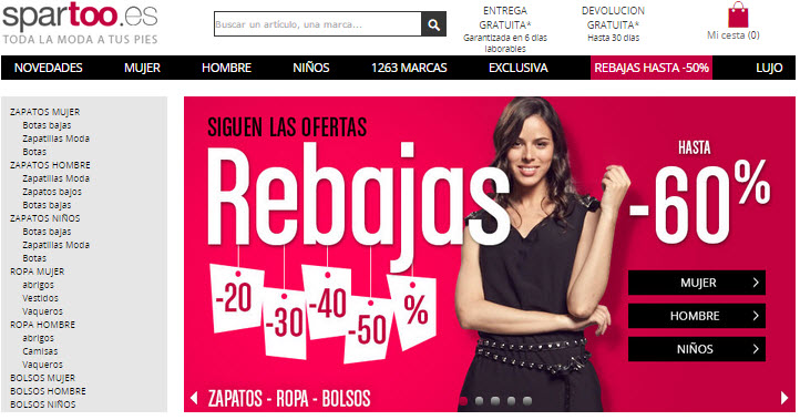 Rebajas Spartoo 2015: opiniones de zapatos con descuentos