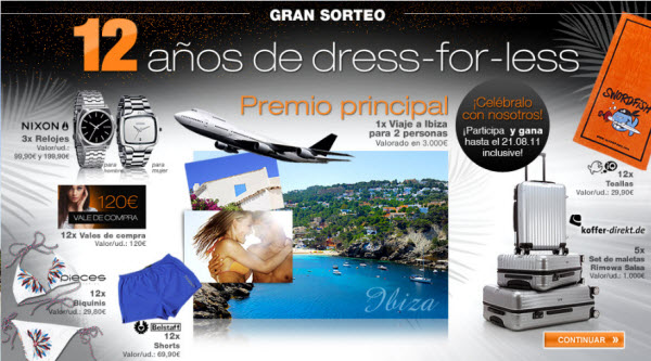 rebajas online sorteo dress-for-less