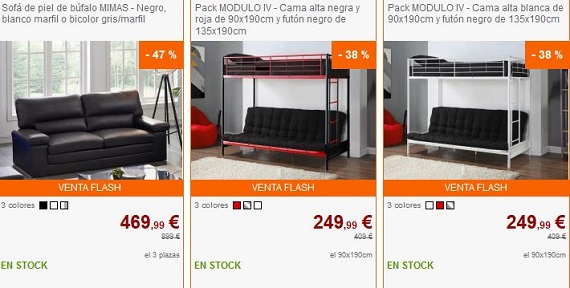 ventas privadas de muebles en oferta