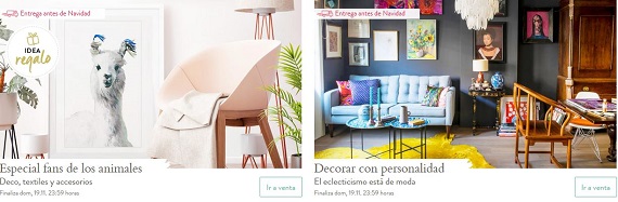 ventas privadas de muebles y decoración