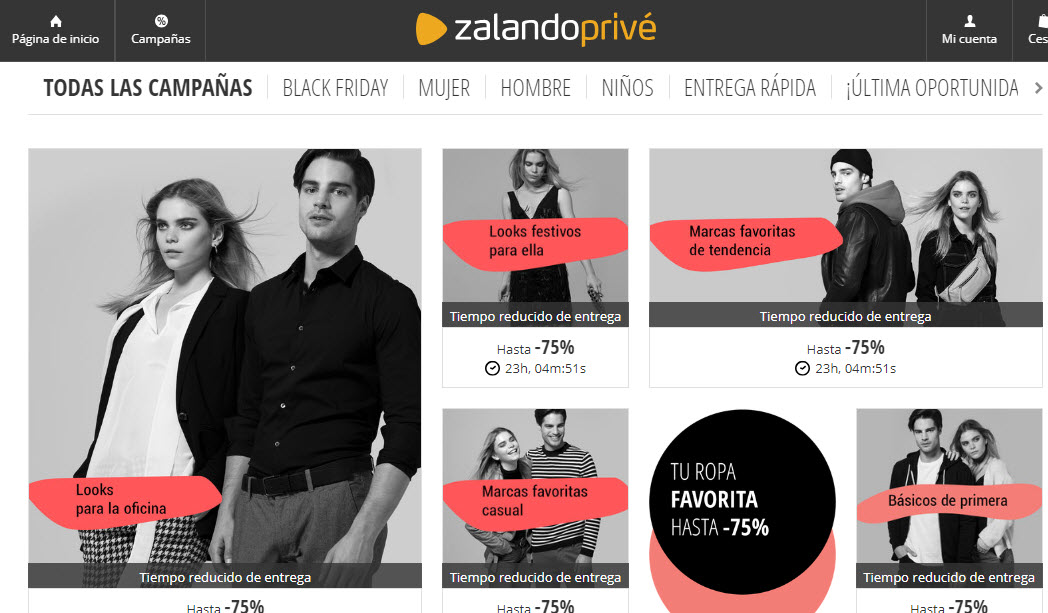 zalando prive marcas